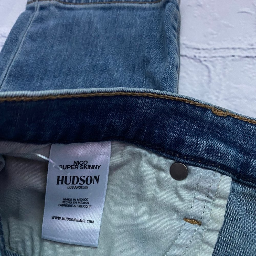 Hudson Nico Mid-Rise Distressed Super Skinny Ankle - Picture 8 of 9